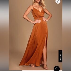 Lulu's Rust Maxi Dress NWT